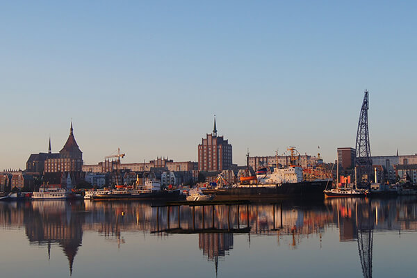 ansicht hafenstadt rostock